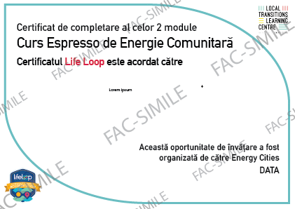 Espresso certificate Romanian LIFELOOP